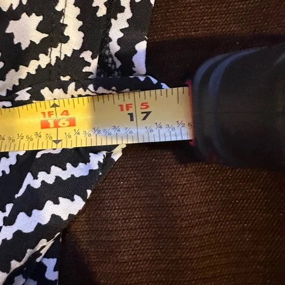 MICHAEL KORS Comfortable Black & White Geometric Short Sleeves Mini Dress Sz S - Picture 13 of 15
